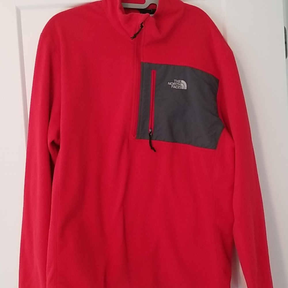 Mens North Face Fleece Red Size XL